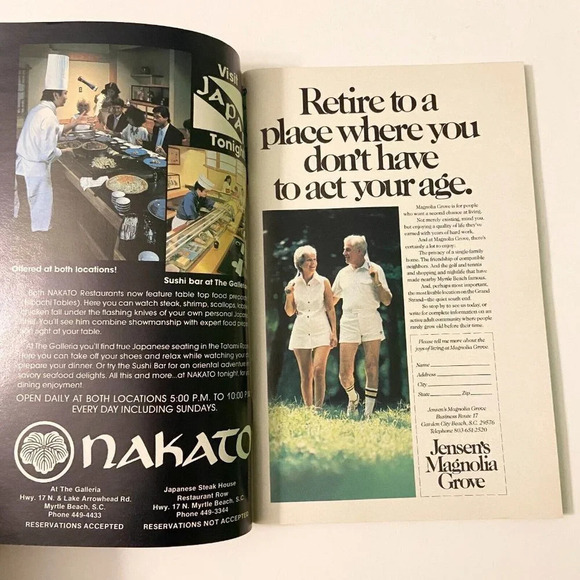 Vintage 1986 The Weekly Vacationers Guide Coast Magazine South Carolina Brochure - Picture 7 of 16